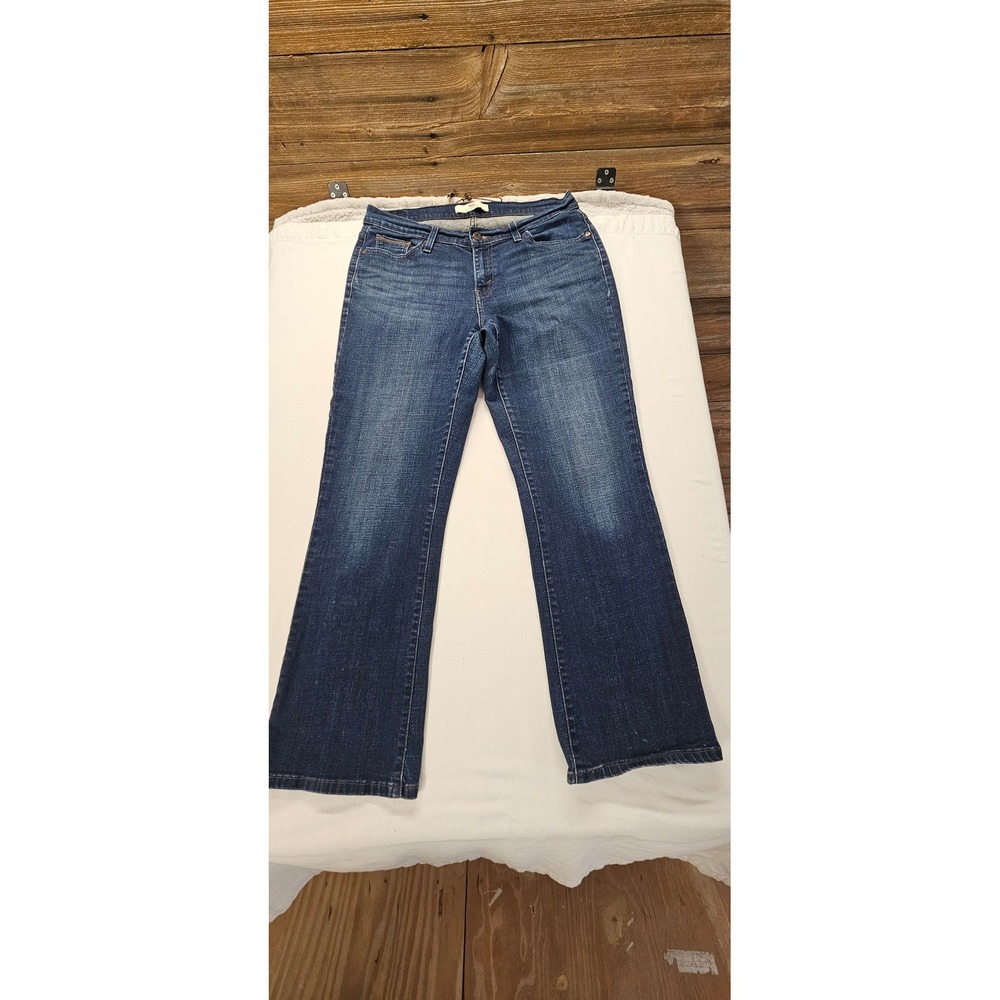 Levis Womens 14M Dark Wash Mid Rise Bootcut Jeans Stretch Denim Blue